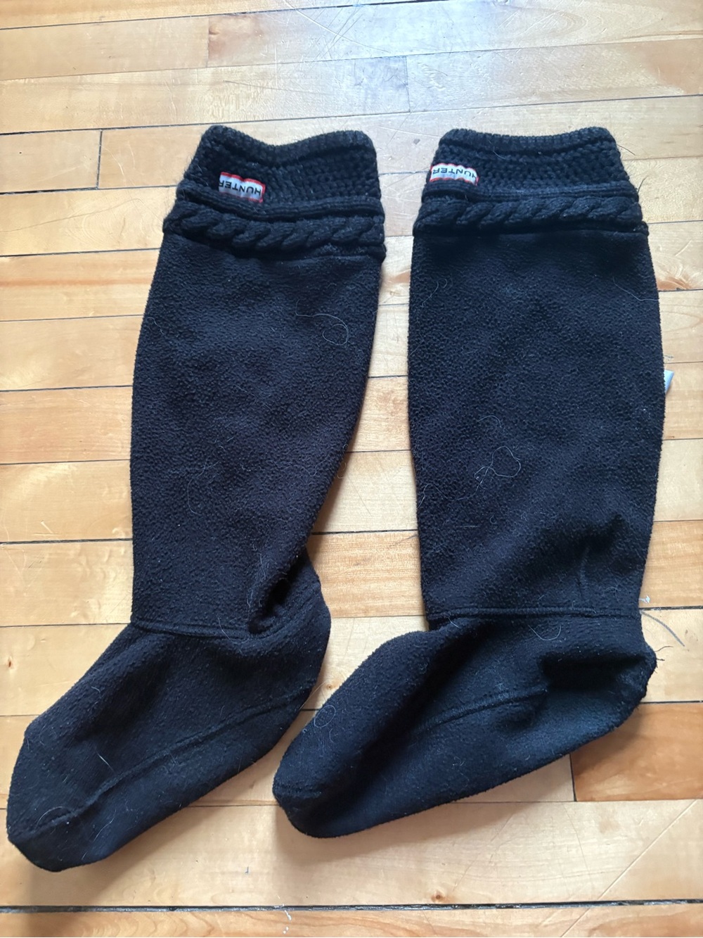 Hunter Sz M (5-7) Black Long Boots Insert Socks